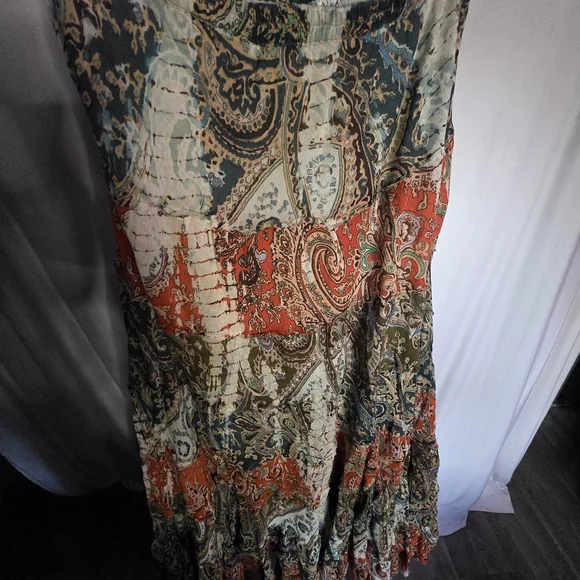 Solitaire Bohemian Paisley Maxi Skirt - Picture 1 of 3